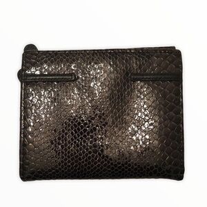 Brighton python snakeskin embossed leather wallet
